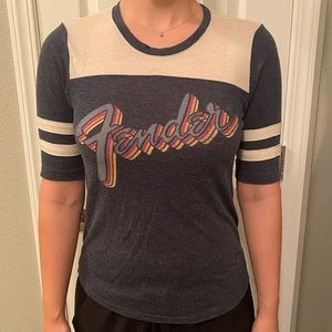 Navy & Cream “Fender” Tee by Lucky Brand